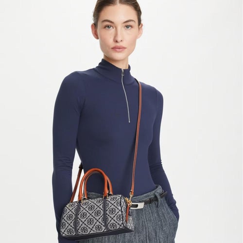 T MONOGRAM PETITE BARREL BAG