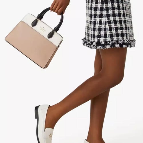 Madison Colorblock Saffiano Leather Small Satchel