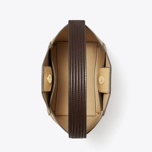 SMALL MCGRAW SNAKE EMBOSSED BUCKET BAG