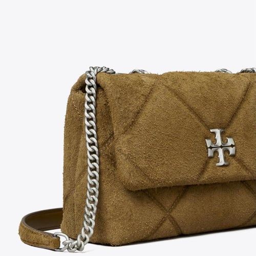 KIRA DIAMOND QUILT SUEDE SHOULDER BAG