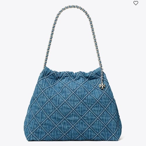 FLEMING SOFT DENIM HOBO BAG