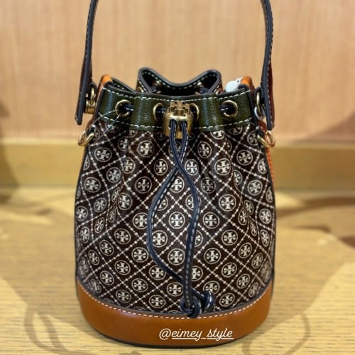 Mini T Monogram Haircalf bucket bag