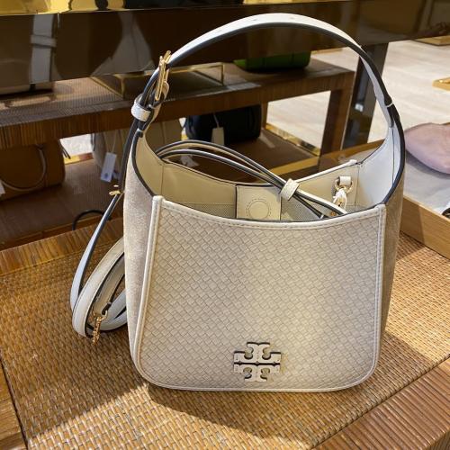 Thea Woven Small Bucket Bag