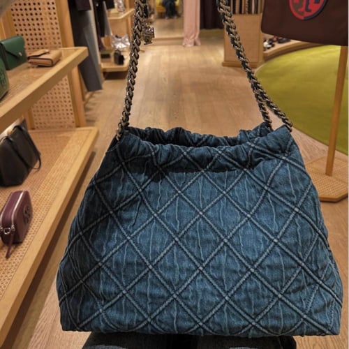 FLEMING SOFT DENIM HOBO BAG