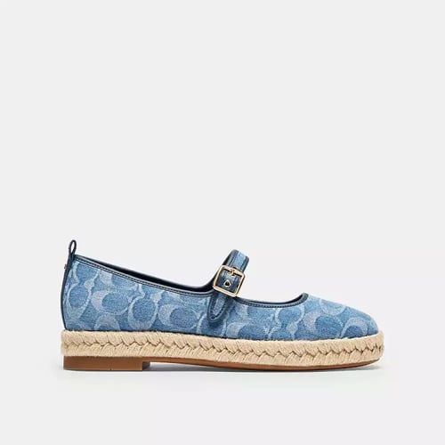 Mary Jane Espadrille In Signature Jacquard