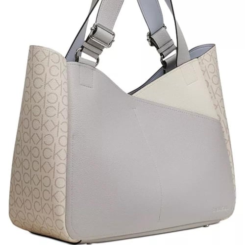 Zoe Large Colorblock Monogram Tote