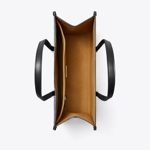 T MONOGRAM EMBOSSED TOTE