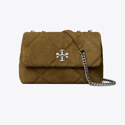 KIRA DIAMOND QUILT SUEDE SHOULDER BAG