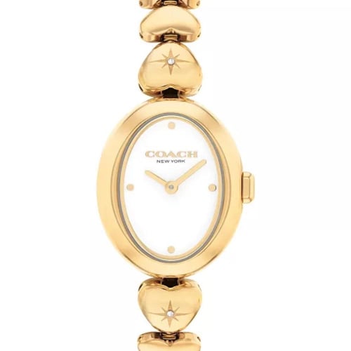 Sammy Gold Tone Stainless Steel Hearts Bracelet Wa...