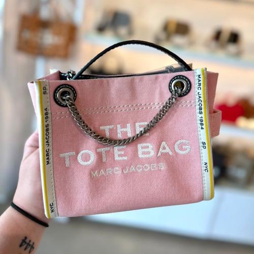 The Denim Chain Crossbody mini Tote Bag