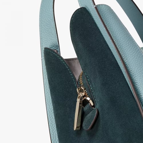 Knott Colorblocked Leather & Suede Medium Crossbod...