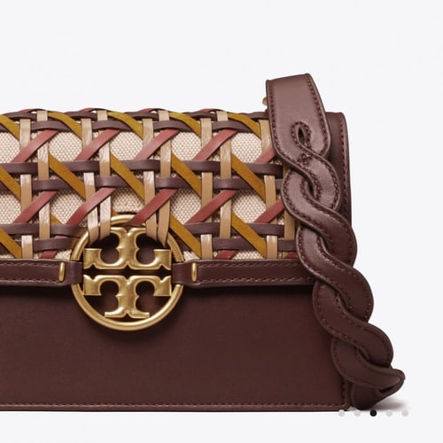 SMALL MILLER BASKETWEAVE FLAP SHOULDER BAG