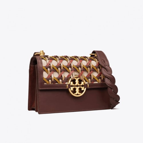 SMALL MILLER BASKETWEAVE FLAP SHOULDER BAG