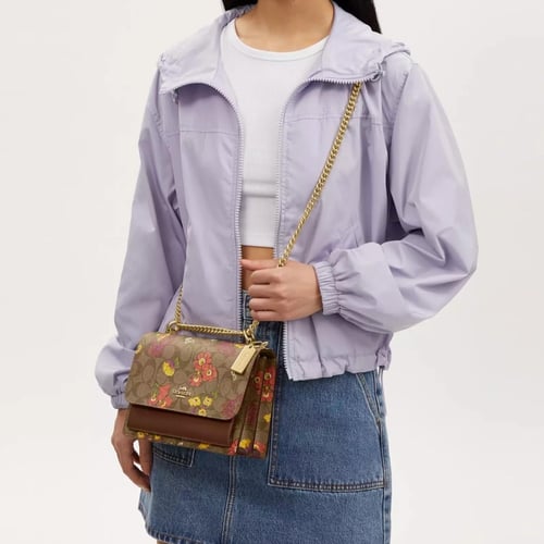 Klare Crossbody In Signature Canvas With Floral Pr...