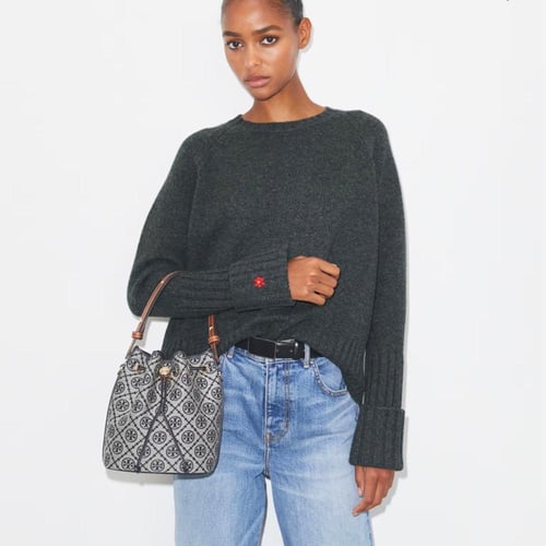 T MONOGRAM BUCKET BAG