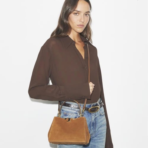 MINI ELEANOR SUEDE SATCHEL