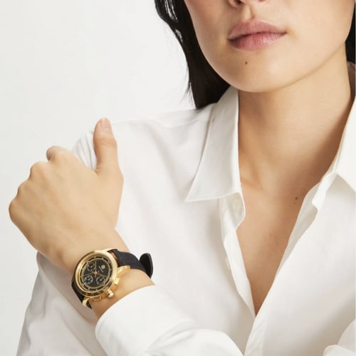 TORY CHRONOGRAPH WATCH, T MONOGRAM JACQUARD/ LEATH...