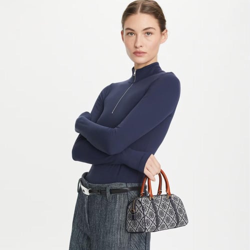 T MONOGRAM PETITE BARREL BAG