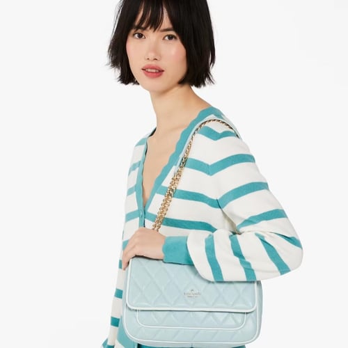 Carey Colorblock Medium Flap Shoulder Bag