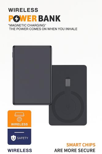 باور بانك مغناطيسي لاسلكي – Magnetic Wireless Power Bank