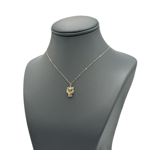 عقد ذهب عيار 18 تصميم الماس الوزن : 1.0g