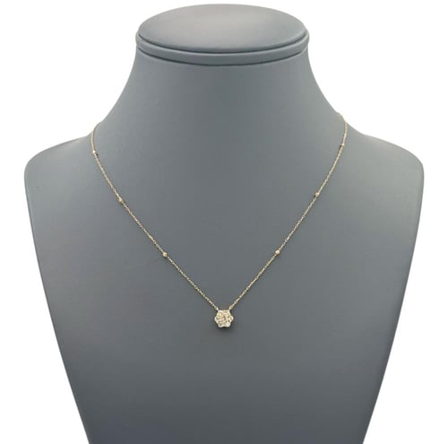 عقد ذهب عيار 18 تصميم الماس الوزن : 1.1g