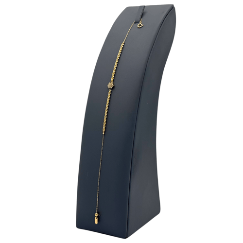 سوارة ذهب عيار 18 تصميم الماس الوزن : 1.0g