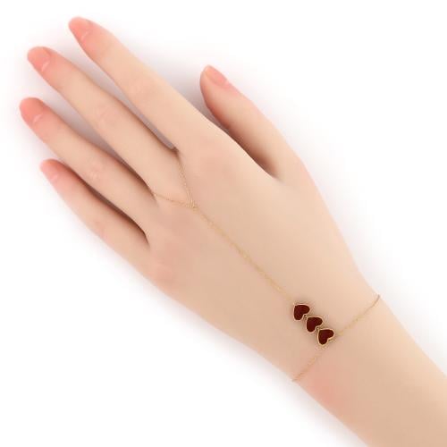 كف ذهب عيار 18 مع لون ميناء الوزن :2.0g