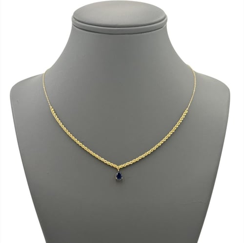 عقد ذهب عيار 18 تصميم الماس الوزن : 1.4g