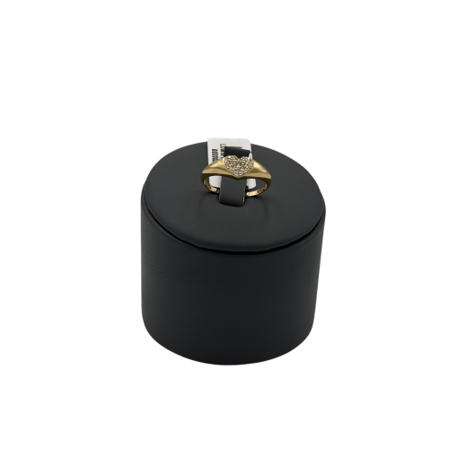 خاتم ذهب عيار 18 تصميم الماس الوزن : 1.3g