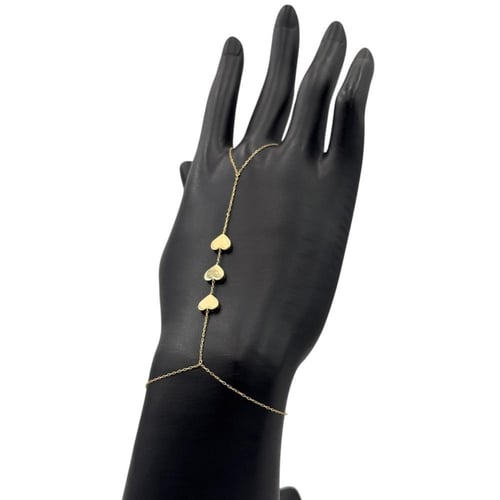 كف ذهب عيار 18 تصميم الماس الوزن :1.9g