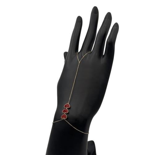 كف ذهب عيار 18 مع لون ميناء الوزن :2.0g