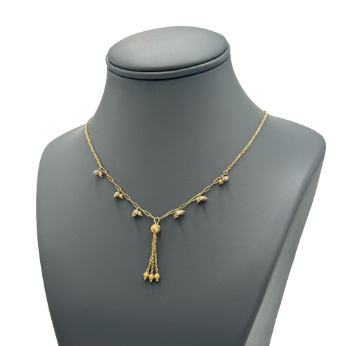 عقد ذهب صافي مكس عيار 18 الوزن : 5.1g