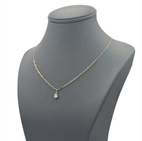 عقد ذهب عيار 18 تصميم الماس الوزن : 1.2g