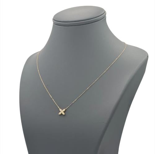 عقد ذهب عيار 18 تصميم الماس الوزن : 1.0g