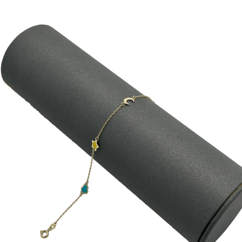 سوارة ذهب عيار 18 تصميم مميز الوزن :1.1g