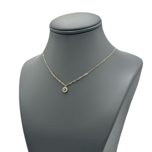 عقد ذهب عيار 18 تصميم الماس - ألوان متعددة الوزن:1...