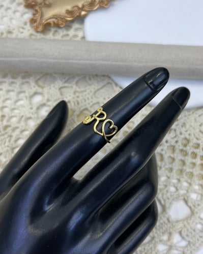 خاتم ذهب عيار 18 (حسب طلب العميل) الوزن:1.4g