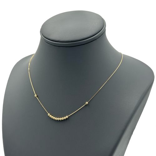 عقد ذهب صافي عيار 18 الوزن :0.8g