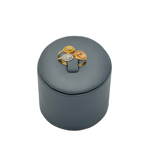 خاتم ذهب صافي مكس عيار 18 الوزن : 3.4g