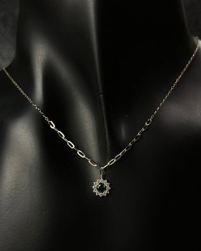 عقد ذهب عيار 18 تصميم الماس - ألوان متعددة الوزن:1...