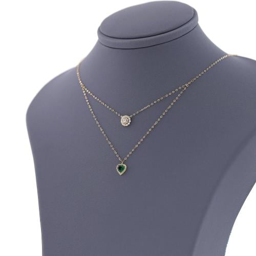 عقد ذهب عيار 18 تصميم الماس