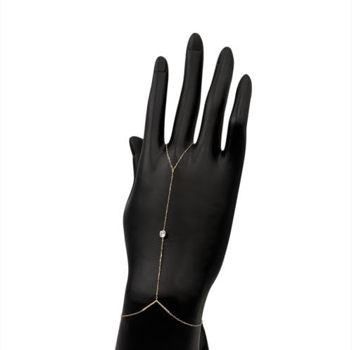 كف ذهب عيار 18 تصميم الماس الوزن :0.9g