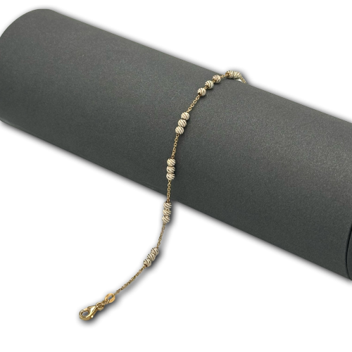 سوارة ذهب صافي عيار 18 مع لون ميناء الوزن:3.0g