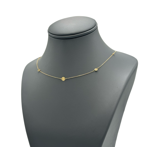 عقد ذهب صافي عيار 18 الوزن : 1.4g