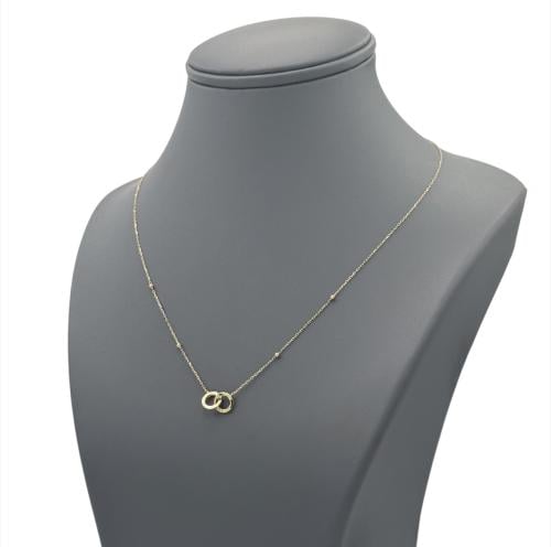 عقد ذهب عيار 18 تصميم الماس الوزن : 1.0g