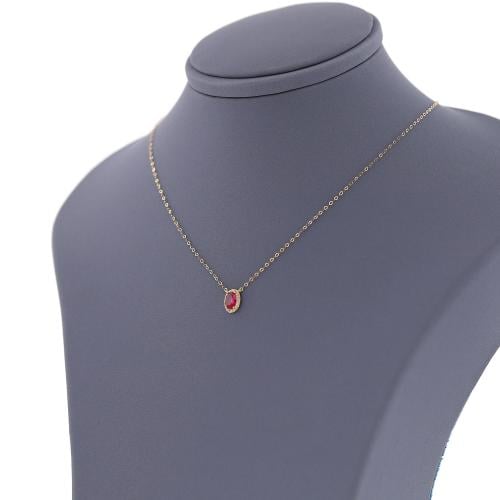 عقد ذهب عيار 18 تصميم الماس
