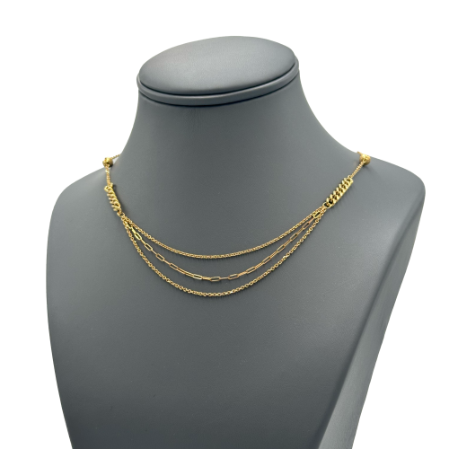 عقد ذهب صافي عيار 18 الوزن : 5.8g