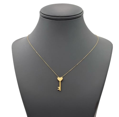 عقد ذهب عيار 18 تصميم الماس الوزن : 1.3g