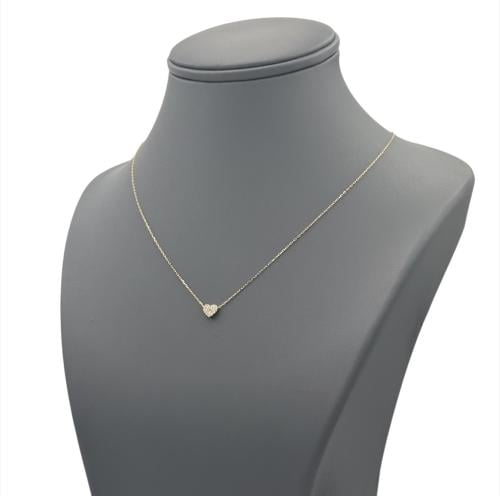 عقد ذهب عيار 18 تصميم الماس الوزن : 0.9g